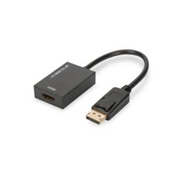 Adapter DisplayPort Stecker zu HDMI-A Buchse schwarz (AK-340415-002-S)