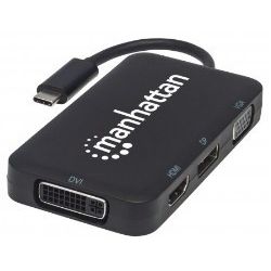 Manhattan Konverter USB 3.1 4-fach HDMI/DisplayPort/VGA/DVI (152600)