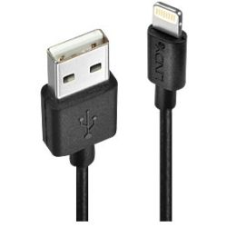 1m USB an Lightning Kabel, schwarz (31320)