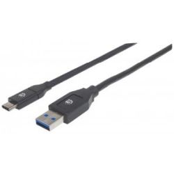 Kabel USB-A 3.1 Stecker zu USB-C Stecker 2m schwarz (354974)