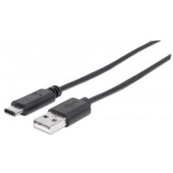 Kabel USB-A 3.1 Stecker zu USB-C Stecker 3m schwarz (354981)