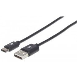 Kabel USB-A Stecker zu USB-C Stecker 0.5m schwarz (354912)