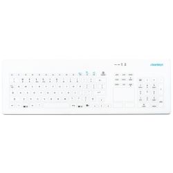 Cleankeys CK4W Wireless Tastatur mit Touchpad weiß (KR24230)