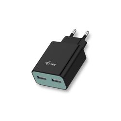 I-TEC Netzladegeraet fuer USB Geraete Dual Ladegeraet Ad (CHARGER2A4B)