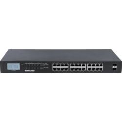 INTELLINET 24-Port Gigabit Ethernet PoE+ Switch mit 2 SFP-Por (561242)
