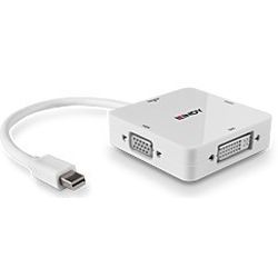 Mini-DP 1.2 an HDMI 2.0, DVI-D + VGA Konverter (38297)
