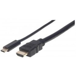 MANHATTAN USB Typ C auf HDMI-Adapterkabel 1m Konvertiert das  (152235)