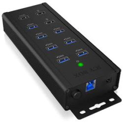 Icy Box IB-HUB1703-QC3 7port USB-Hub schwarz (IB-HUB1703-QC3)