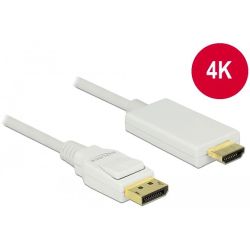 DELOCK Displayport Kabel DP -> HDMI St/St 4K 2.00m weiß (83818)