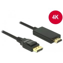 DELOCK Displayport Kabel DP -> HDMI St/St 4K 5.00m schwarz (85319)