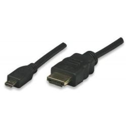 Techly HDMI kabel High Speed mit Ethernet-Micro D 3m (ICOC-HDMI-4-AD3)