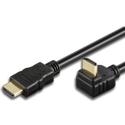 Techly HDMI Kabel High Speed mit Ethernet gewinkelt (ICOC-HDMI-LE-010)