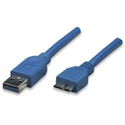 Techly USB3.0 Kabel Stecker Typ A-Stecker Micro B,  (ICOC-MUSB3-A-005)