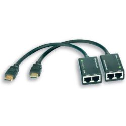 Techly HDMI Extender mit eingebautem Kabel, 30m (IDATA-EXT-E30D)