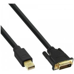 INLINE Mini DisplayPort zu DVI Kabel, Mini DisplayPort Stecker (17224)
