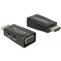 Delock HDMI-A Stecker > VGA Buchse mit Audio, Adapter (65901)