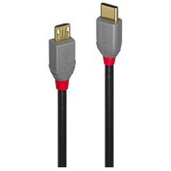 1m USB 2.0  Typ C an Micro-B Kabel, Anthra Line (36891)
