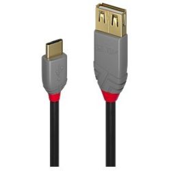 0,15m USB 2.0 Typ C an A Adapterkabel, Anthra Line (36897)