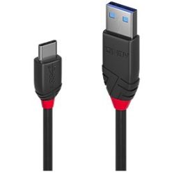1,5m USB 3.1  Typ A an C Kabel 3A, Black Line (36917)