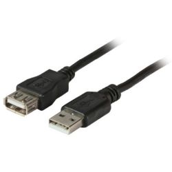 USB2.0 Verlängerungskabel A-A St-Bu 5,0m schwarz, Premium (K5220SW.5)