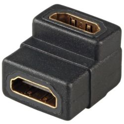 HDMI Adapter, 2x HDMI-A, Bu.-Bu. (gewinkelt), schwarz (EB476)