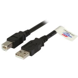 USB2.0 Anschlusskabel A-B, St.-St., 0,5m, schwarz, Premi (K5256SW.0,5)