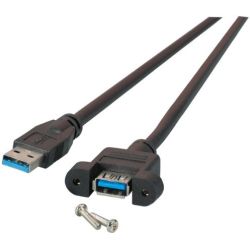 USB3.0 Verlängerung A-A ,St.-Einbaubuchse,0.5m,sw,Class (K5265SW.0,5)