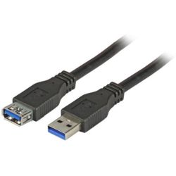 USB3.0 Verlängerungskabel A-A,St.-Bu.,1,8m,schwarz,Clas (K5268SW.1,8)