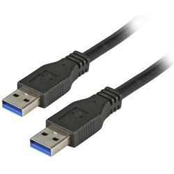 USB3.0 Anschlusskabel A-A, St.-St., 1,8m, schwarz, Class (K5280SW.1,8)