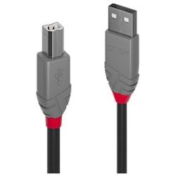 0,5m USB 2.0 Typ A an B Kabel, Anthra Line (36671)