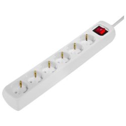 Hama 6-fach Steckdosenleiste mit Schalter weiß (00030384)