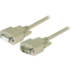 VGA Verlängerungskabel, 2x HD-DSub 15, St.-Bu., 2,0m, beige (EK322.2)
