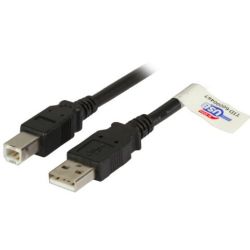 USB2.0 Anschlusskabel A-B, St.-St., 1,0m, schwarz, Premium (K5256SW.1)