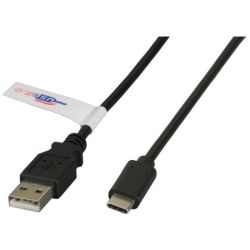 USB2.0 Anschlusskabel A-C St.-St., 2,0m, schwarz, Premium (K5258SW.2)