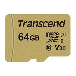 500S R95/W60 microSDXC 64GB Speicherkarte UHS-I U3 (TS64GUSD500S)