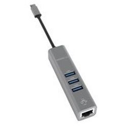 TERRATEC USB Type-C Adapter mit Giga-bit LAN USB 3.0 Hub (251735)