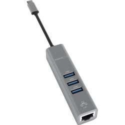 TERRATEC USB Type-C Adapter mit Giga-bit LAN USB 3.0 Hub (251735)