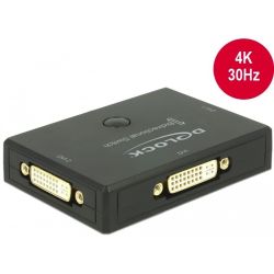 Delock DVI 2 - 1 Umschalter bidirektional 4K 30 Hz, DVI Switch (18751)