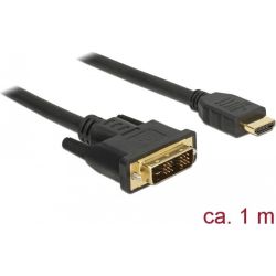 DELOCK Kabel DVI 18+1 St > HDMI-A St 1.0m schwarz (85582)