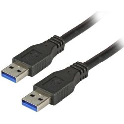 USB3.0 Anschlusskabel A-A, St.-St., 1,0m, schwarz, Classic (K5280SW.1)