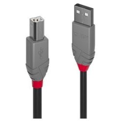 1m USB 2.0 Typ A an B Kabel, Anthra Line (36672)