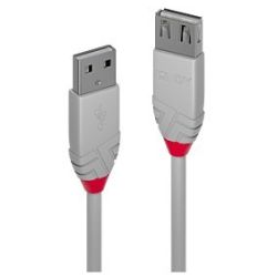 0,2m USB 2.0 Typ A Verlängerungskabel, Anthra Line (36710)