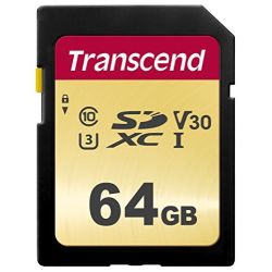 500S R95/W60 SDXC 64GB Speicherkarte UHS-I U3 (TS64GSDC500S)