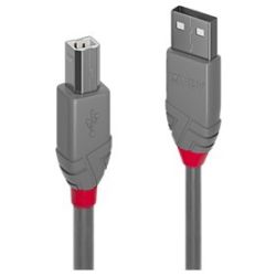 0,5m USB 2.0 Typ A an B Kabel, Anthra Line (36681)