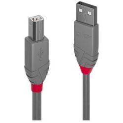 1m USB 2.0 Typ A an B Kabel, Anthra Line (36682)