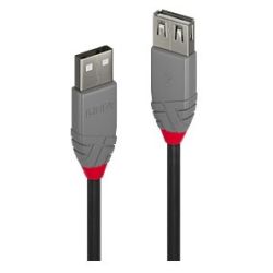 1m USB 2.0 Typ A Verlängerungskabel, Anthra Line (36702)