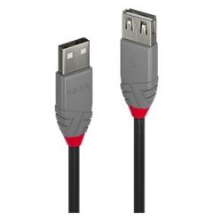 2m USB 2.0 Typ A Verlängerungskabel, Anthra Line (36703)