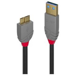 1m USB 3.0 Typ A an Micro-B Kabel, Anthra Line (36766)