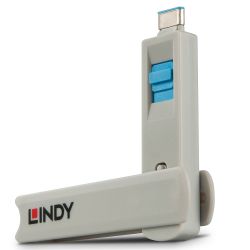 Lindy USB Typ C Port Schloss, blau (40465)
