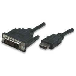 MANHATTAN HDMI auf DVI-Kabel 1m schwarz HDMI-Stecker auf DVI- (322782)